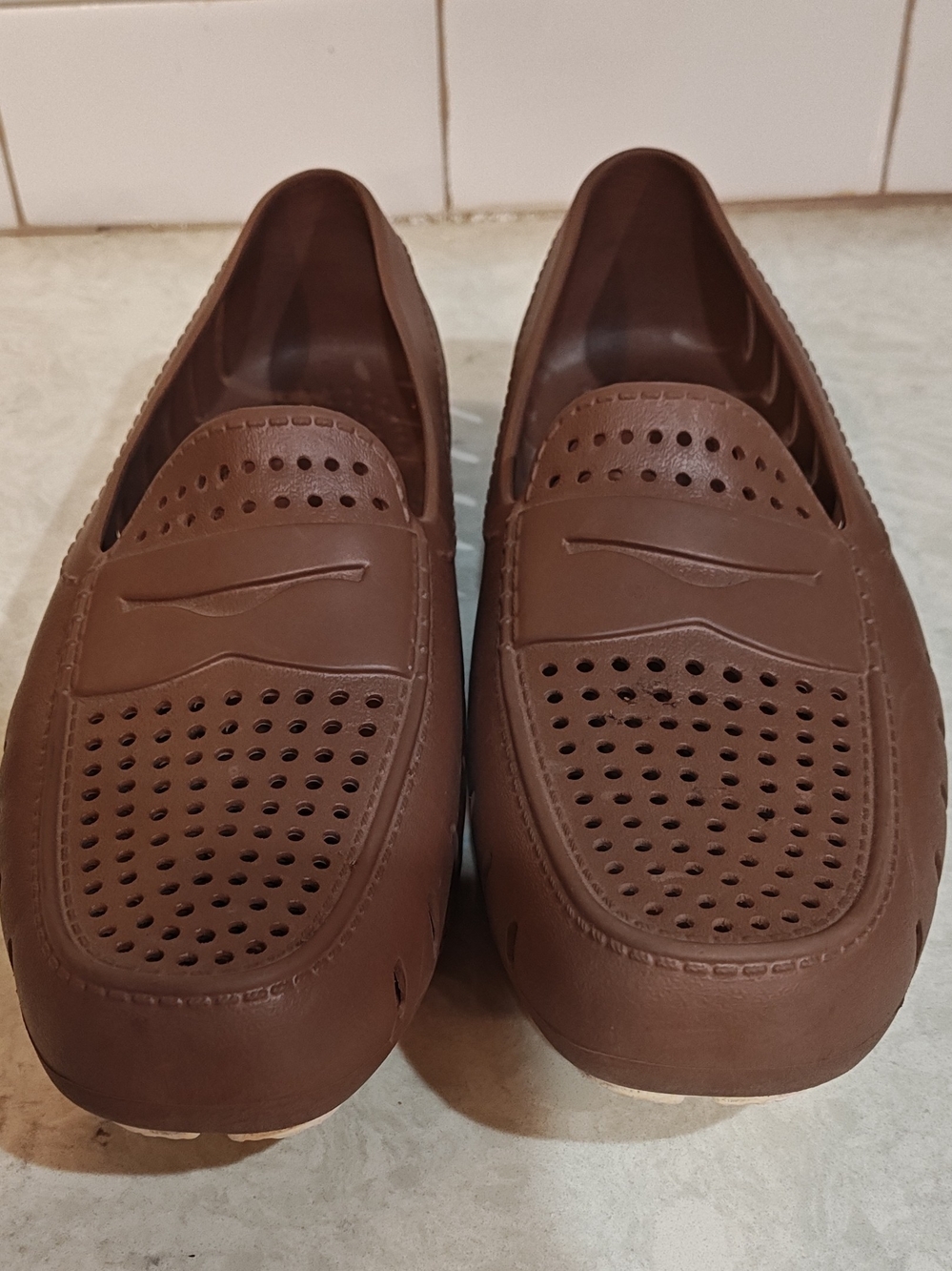 Floafers Breathable Slip-On Loafer Brown Synthetic Men's US 10 Casual Shoes